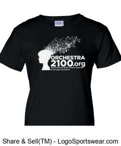 Ladies Black Orchestra 2100 T-Shirt Design Zoom
